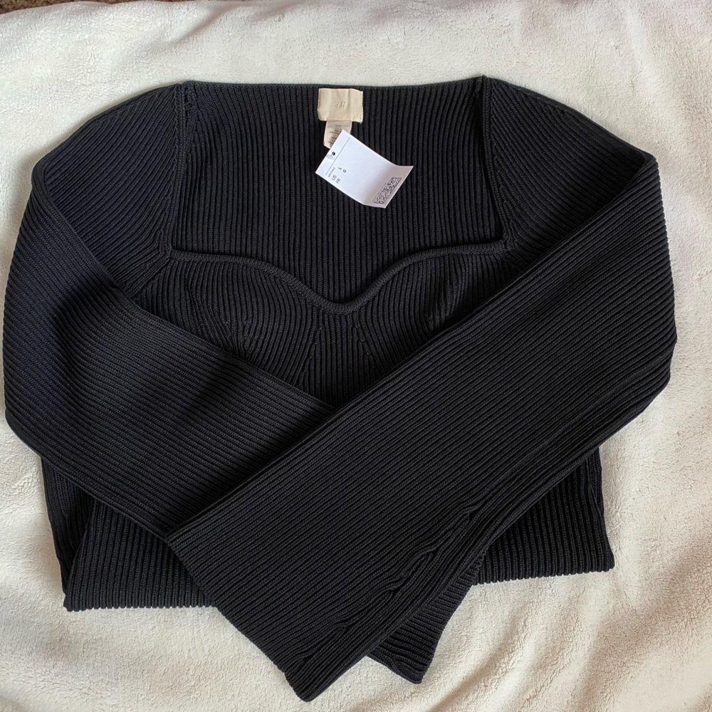 H&M Sweetheart Neckline Sweater